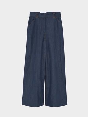Day birger et mikkelsen High-Rise Wide-Leg Dark Blue Denim Jeans NWT